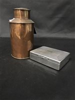 Lot 199 - COPPER SHOT FLASK AND OTHER COLLECTABLES