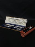 Lot 96 - A SET OF SILVER PLATED FISH KNIVES AND FORKS IN A WALNUT CASE