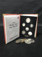 Lot 98 - 1989 SINGAPORE STERLING SILVER PROOF COIN SET AND OTHER COINS