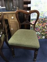 Lot 294 - A SET OF FOUR MAHOGANY DINING CHAIRS
