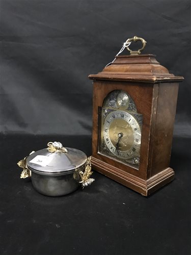 Lot 269 - A CLOCK AND A MAPPIN & WEBB PLATED BOWL