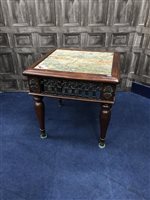 Lot 188 - A PAIR OF MARBLE TOPPED OCCASIONAL TABLES