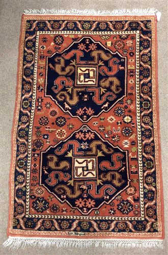Lot 998 - A NEAR PAIR OF TURKISH BORDERED RUGS