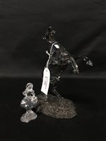 Lot 348 - A SWAROVSKI FIGURE OF A STALLION AND OTHER SWAROVSKI ITEMS