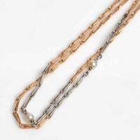 Lot 1760 - EARLY TWENTIETH CENTURY PEARL SET CHAIN...