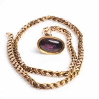 Lot 1770 - NINETEENTH CENTURY AMETHYST SET FOB with a...