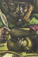 Lot 80 - FIELDMOUSE, AN ARTIST'S PROOF LITHOGRAPH BY PETER HOWSON