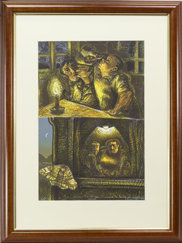 Lot 81 - MOTH, AN ARTIST'S PROOF LITHOGRAPH BY PETER HOWSON