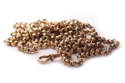 Lot 784 - GOLD WATCH CHAIN