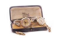 Lot 789 - TWO LADY'S GOLD WRIST WATCHES