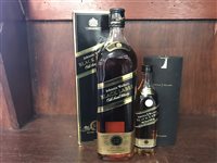 Lot 25 - JOHNNIE WALKER BLACK LABEL AGED 12 YEARS - ONE LITRE & JOHNNIE WALKER BLACK LABEL AGED 12 YEARS 20CL