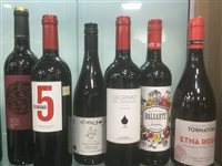 Lot 26 - A SELECTION OF CHIANTI, TEMPRANILLO AND OTHER RED WINE - TWELVE BOTTLES