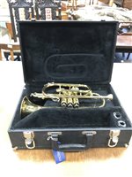 Lot 370 - A CORNET IN A FITTED CASE