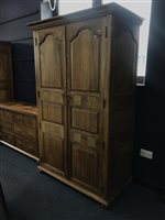Lot 406 - A WALNUT WARDROBE AND ONE OTHER
