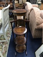 Lot 408 - AN INLAID PLANT STAND AND OTHER COLLECTABLE ITEMS