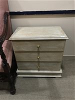 Lot 421 - A PAIR OF MODERN BED SIDE CHESTS
