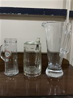 Lot 462 - A GROUP OF GLASS WHISKY JUGS