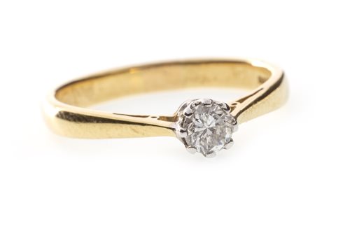 Lot 177 - A DIAMOND SOLITAIRE RING