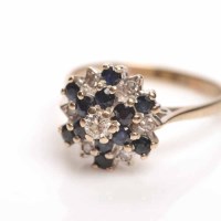 Lot 1829 - MID TWENTIETH CENTURY SAPPHIRE AND DIAMOND...