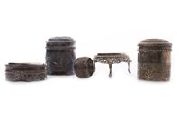 Lot 1000 - A GROUP OF BURMESE SILVER ITEMS