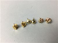 Lot 73 - THREE PAIRS OF GOLD EARRINGS