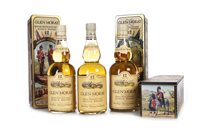 Lot 1061 - THREE GLEN MORAY 12 YEARS OLD IN HIGHLAND REGIMENTS TINS
