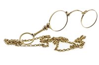 Lot 94 - A PAIR OF LORGNETTES ON A BELCHER CHAIN
