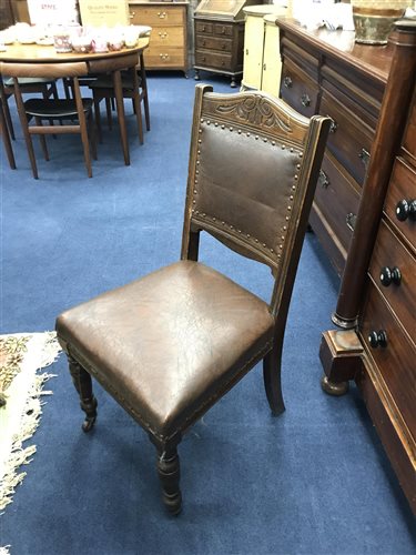 Lot 191 - MATCHED SET OF 16 OAK DINING CHAIRS