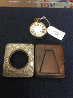 Lot 1472 - A SILVER CASED TIMEPIECE