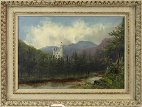 Lot 427 - AN OIL ON CANVAS DEPICTING A VIEW OF BALMORAL