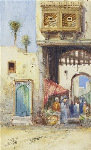 Lot 430 - A CORNER IN OLD CAIRO, BY T W ATKINSON