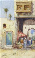 Lot 430 - A CORNER IN OLD CAIRO, BY T W ATKINSON
