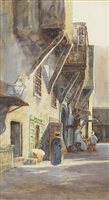 Lot 431 - NORTH AFRICAN STREET SCENE, BY FRANK DEAN