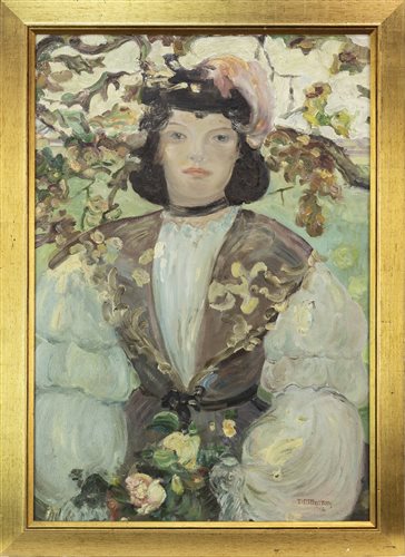Lot 433 - WOMAN AND FLOWERS, BY DR MURRAY