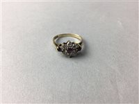 Lot 385 - A GEM SET FLOWER CLUSTER RING