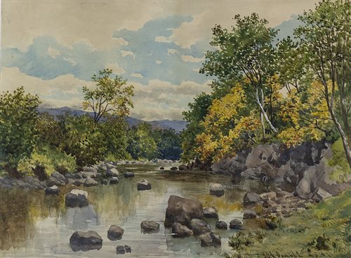 Lot 443 - RIVER SCENE, BY JOHN BLAKE MACDONALD