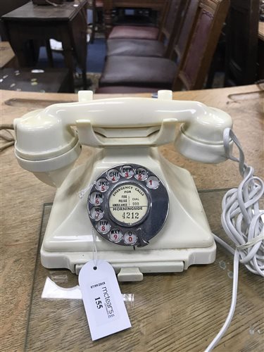 Lot 155 - A CREAM BAKELITE PYRAMID TELEPHONE