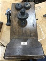 Lot 160 - AN EARLY WALL HANGING TELEPHONE