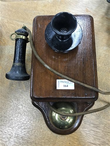 Lot 164 - AN EARLY WALL HANGING TELEPHONE
