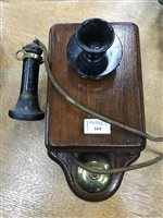 Lot 164 - AN EARLY WALL HANGING TELEPHONE