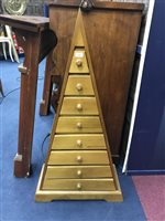 Lot 174 - A MODERN PYRAMID SHAPED CHEST