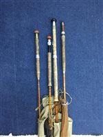 Lot 270 - A GROUP OF VINTAGE FISH TACKLE AND OTHER FISHING ACCESSORIES