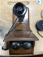Lot 128 - AN EARLY WALL HANGING TELEPHONE