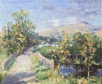 Lot 35 - THE ROAD TO THE VILLAGE, BY WILLIAM WRIGHT CAMPBELL