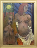 Lot 656 - GIRLS OF THE TEMPLE OF APHRODITE, AND OIL BY ANDREW BAKER