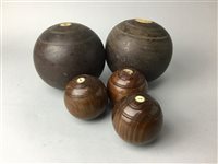 Lot 345 - A COLLECTION OF WOODEN GRASS BOWLS