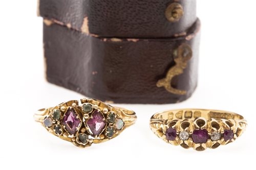 Lot 33 - TWO VICTORIAN GOLD RINGS