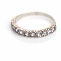 Lot 1903 - DIAMOND HALF ETERNITY RING set with eleven...