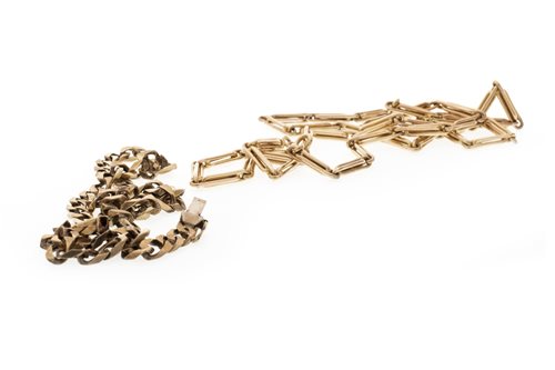 Lot 204 - TWO NINE CARAT GOLD CHAINS