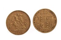 Lot 557 - TWO GOLD HALF SOVEREIGNS, 1892 AND 1896